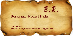 Bonyhai Rozalinda névjegykártya